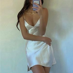 Stargazing Mini Dress, Color: Champagne, Size 4